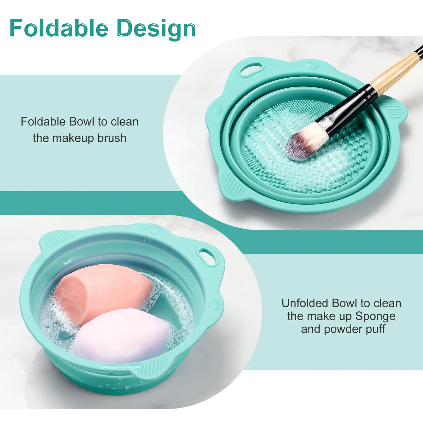 Etercycle Silicone Makeup Brush Cleaner - Portable and Foldable