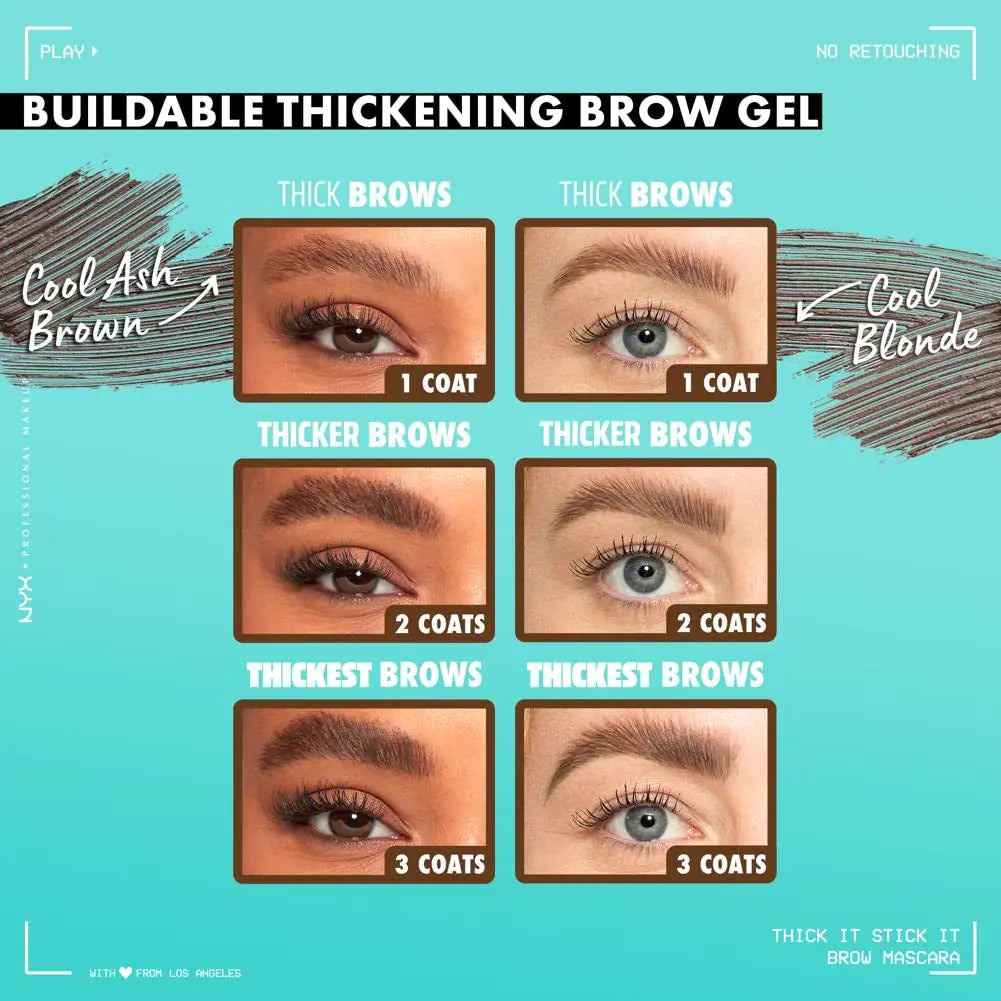 NYX Thickening Brow Gel - Cool Ash Brown