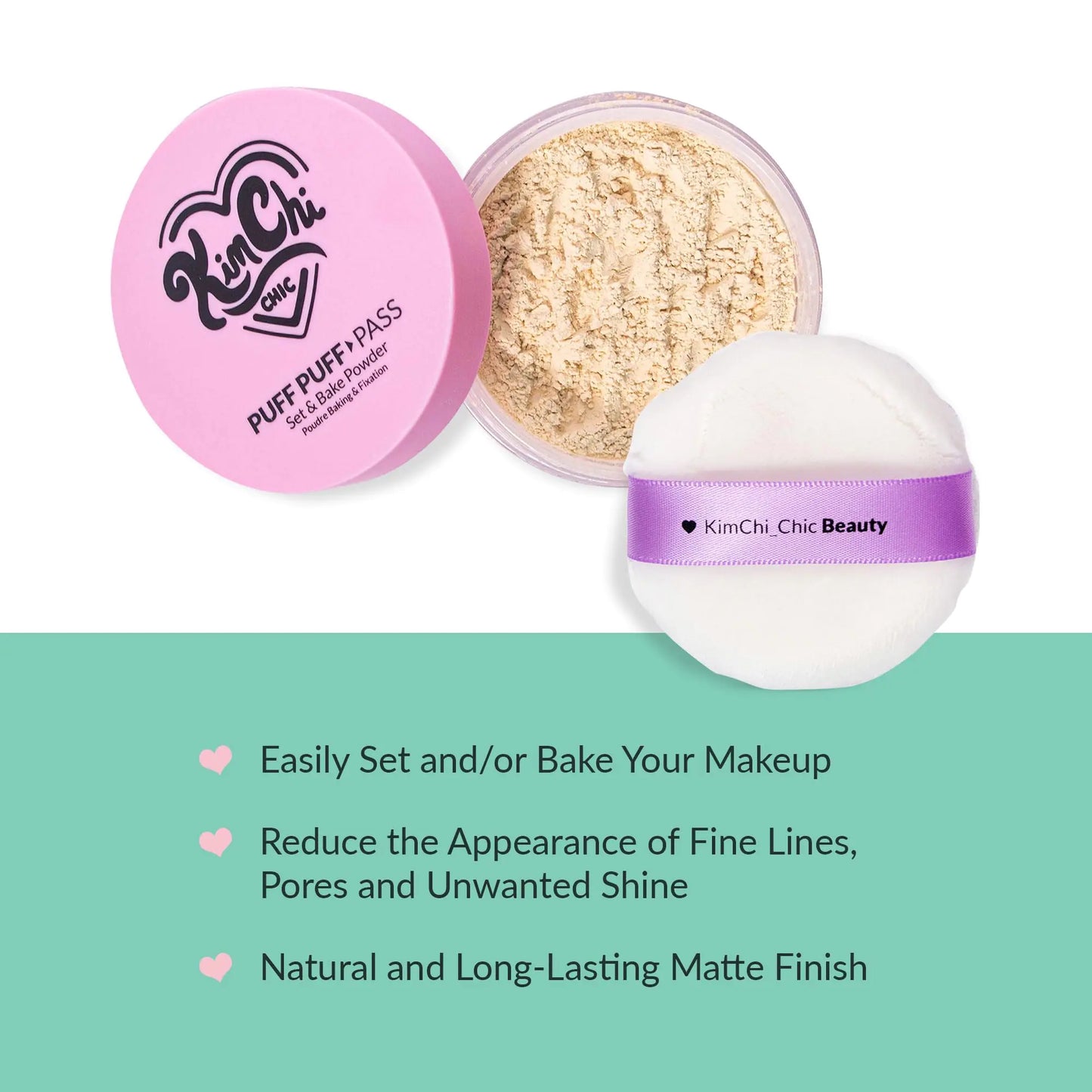 Kimchi Chic Soft Bake Loose Powder & Puff in Banana