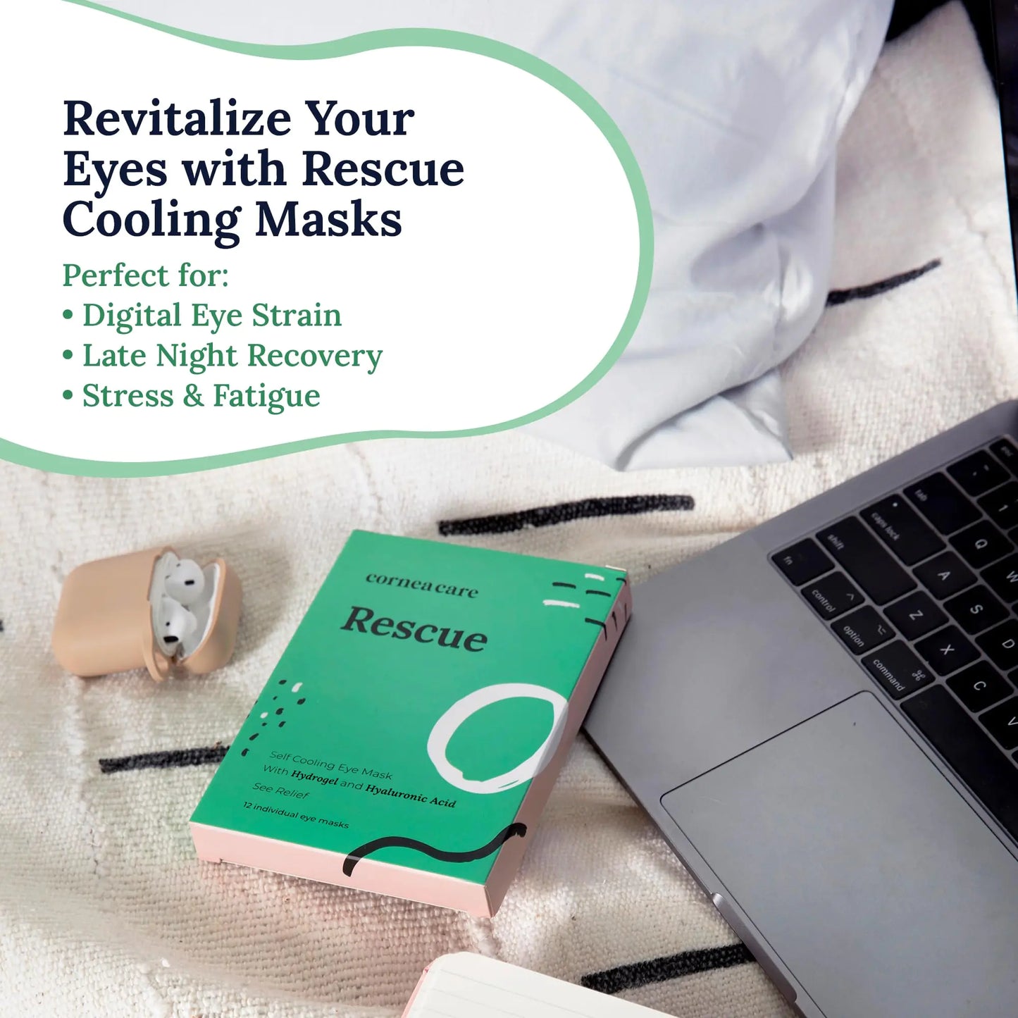 Soothing Eye Rescue Compresses | Hydrogel Cooling Pads | 6-Pack