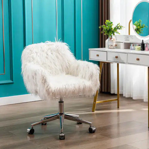 Chic Faux Fur Home Office Seats