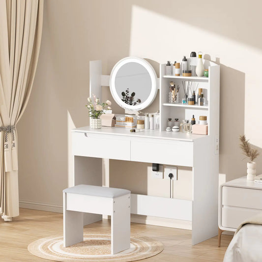 Chic Modern Makeup Vanity Table