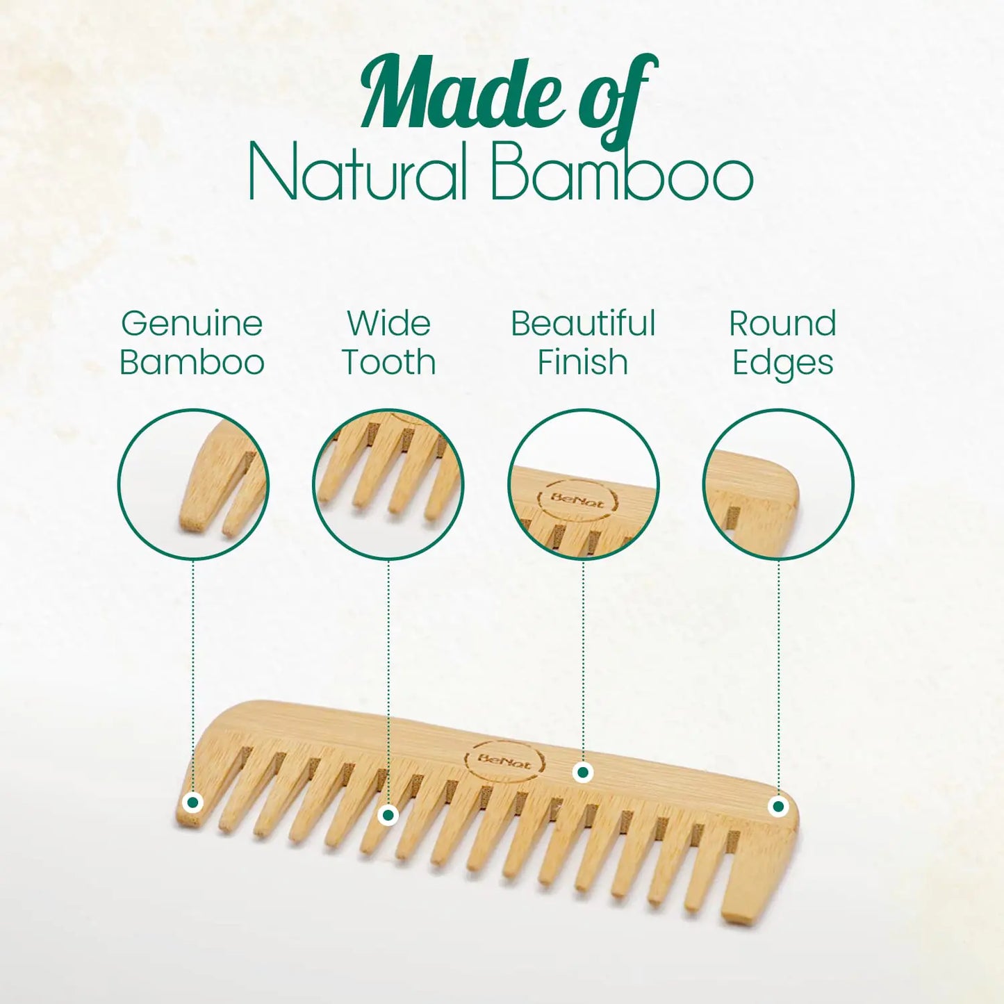 EcoPure Bamboo Hair Comb