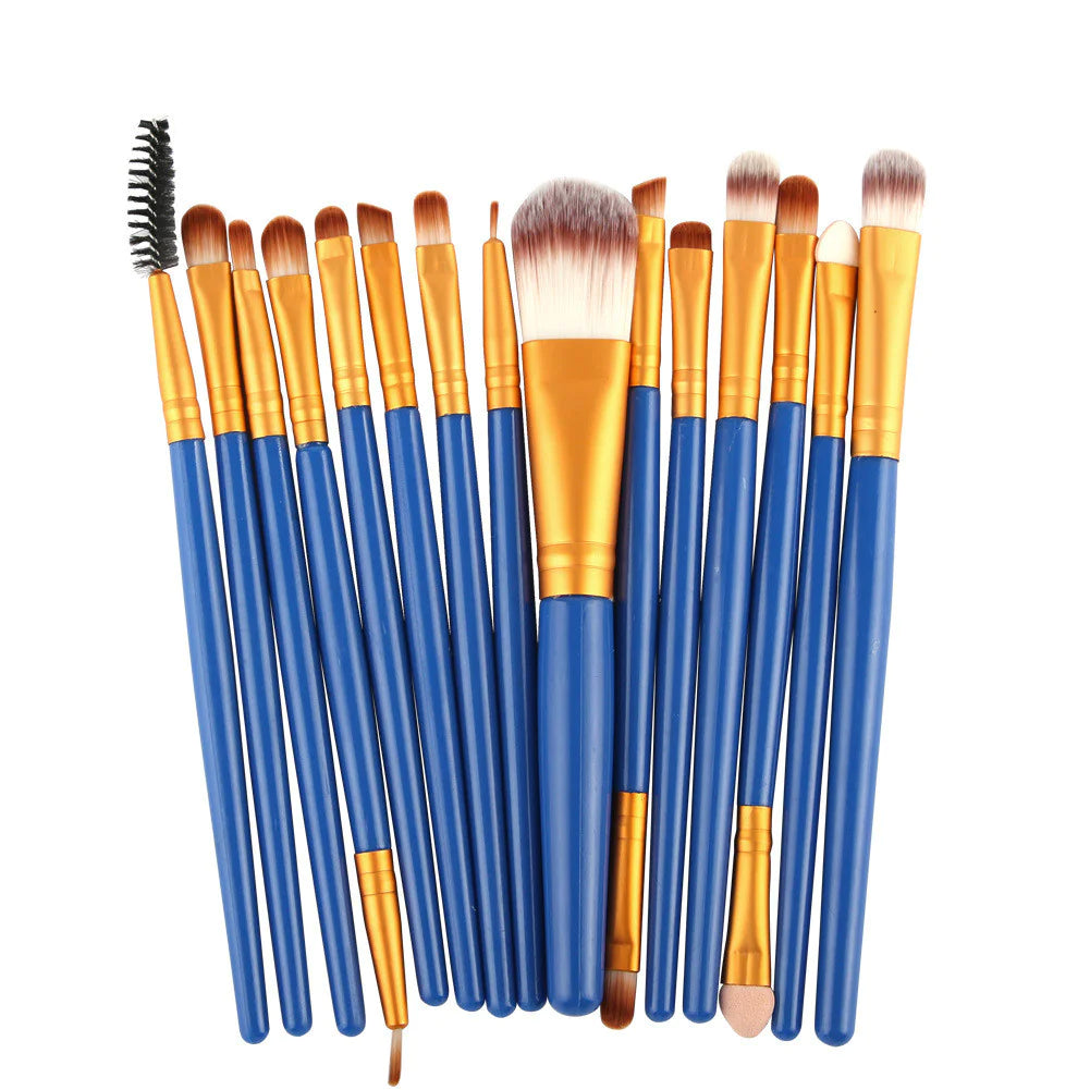 15-Piece Complete Makeup Brush Kit