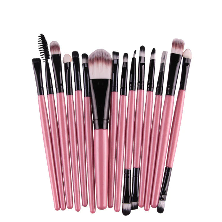 15-Piece Complete Makeup Brush Kit