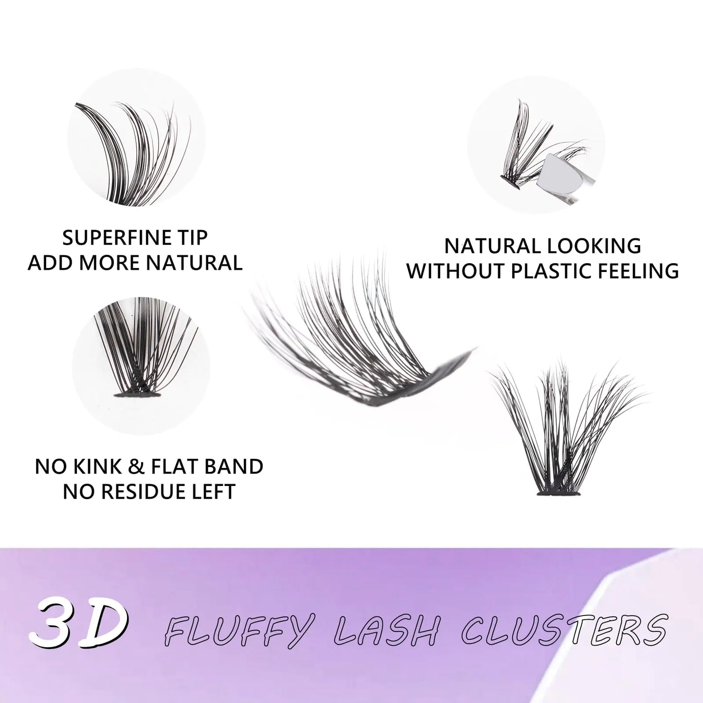 DIY Soft Lash Clusters 120 pcs - Mixed Lengths 10-16mm