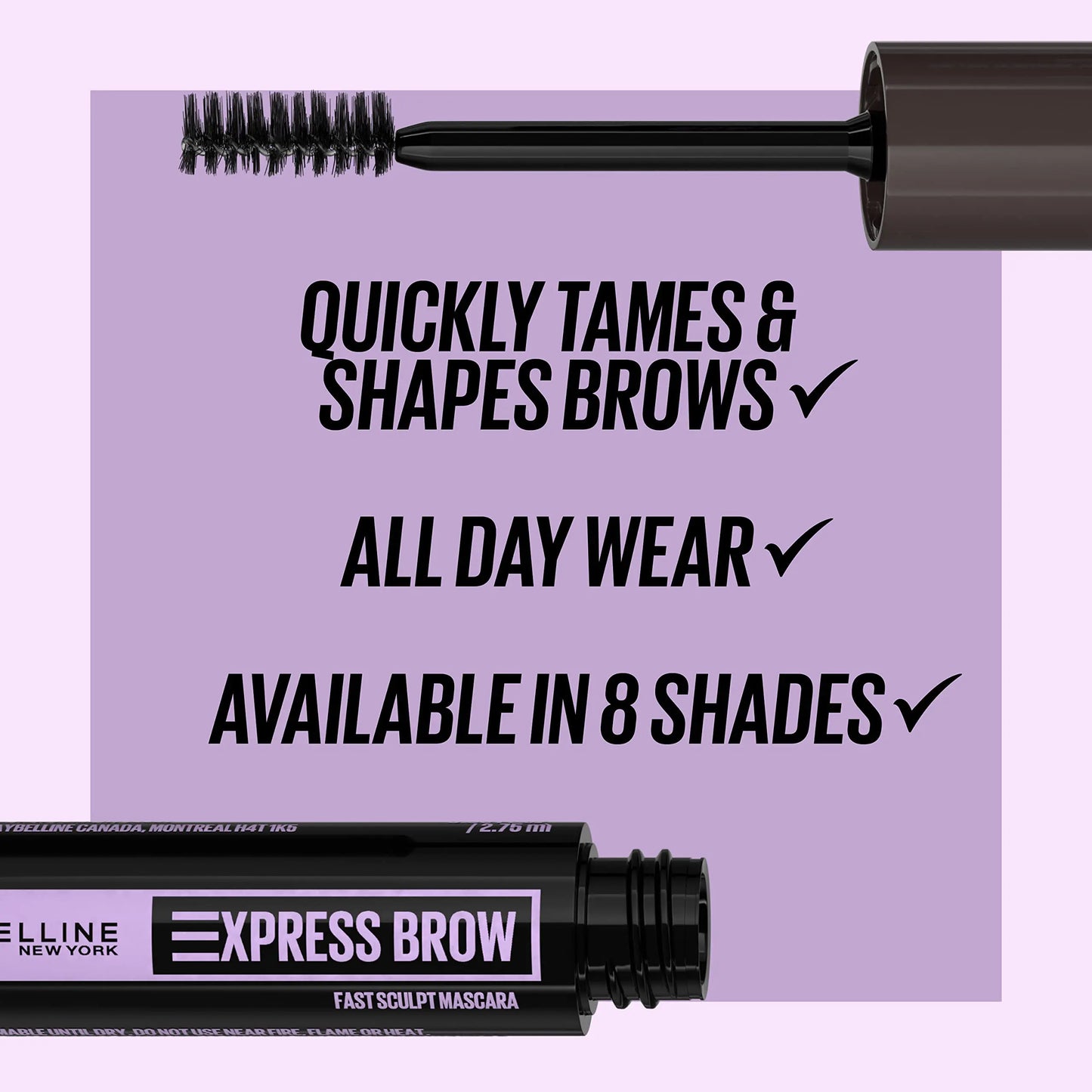 Maybelline Deep Brown Brow Sculpt Mascara, 0.09 Fl. Oz.