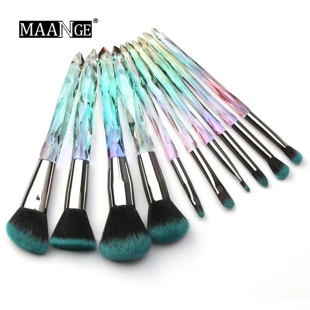 Professional Crystal Handle Makeup Brush Set