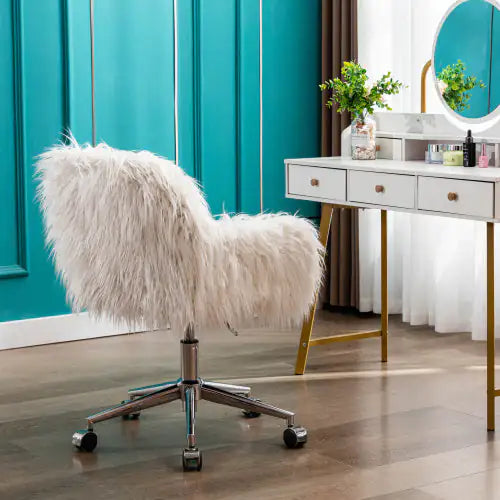 Chic Faux Fur Home Office Seats