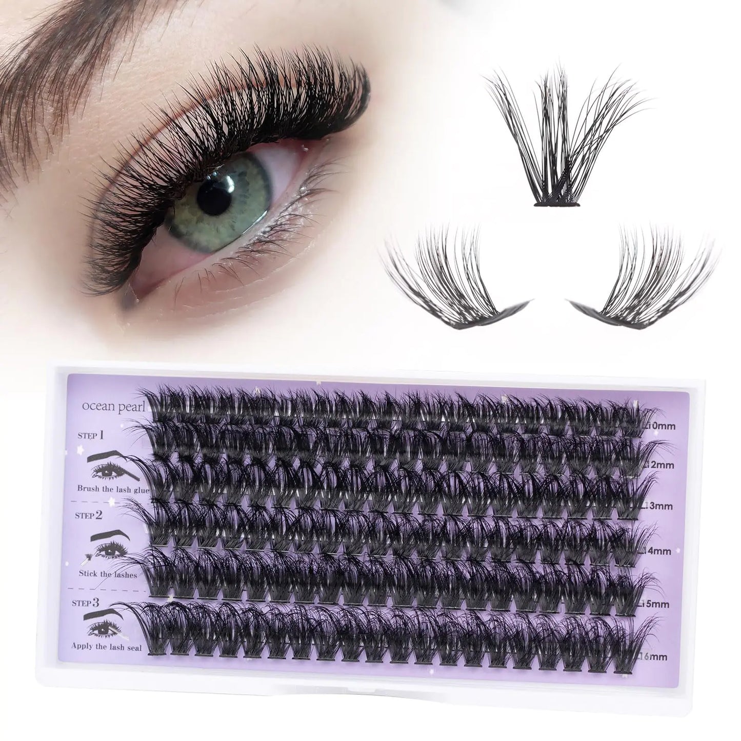 DIY Soft Lash Clusters 120 pcs - Mixed Lengths 10-16mm