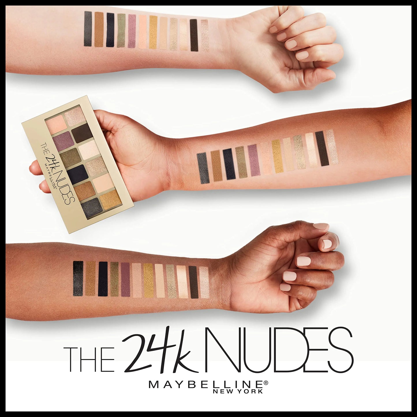 24K Nudes Gold Eyeshadow Palette by Maybelline, 12 Shades