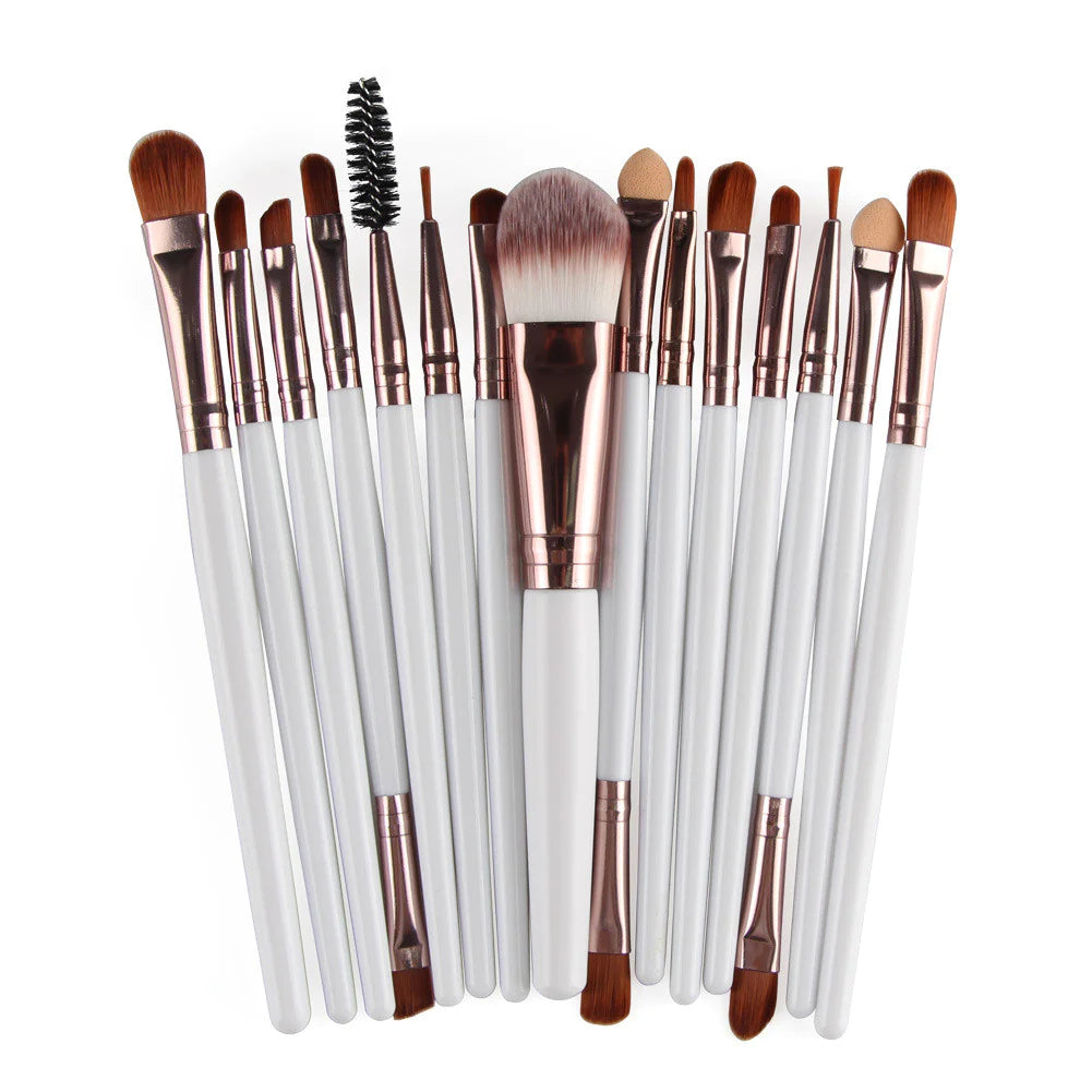 15-Piece Complete Makeup Brush Kit