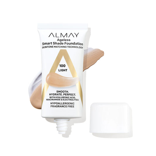 Almay Smart Shade Anti-Aging Foundation, Hyaluronic & Vitamins, Hypoallergenic, 1 Fl Oz