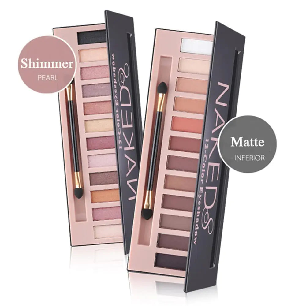 GlamNude 12 Shade Eyeshadow Kit – Matte & Shimmer