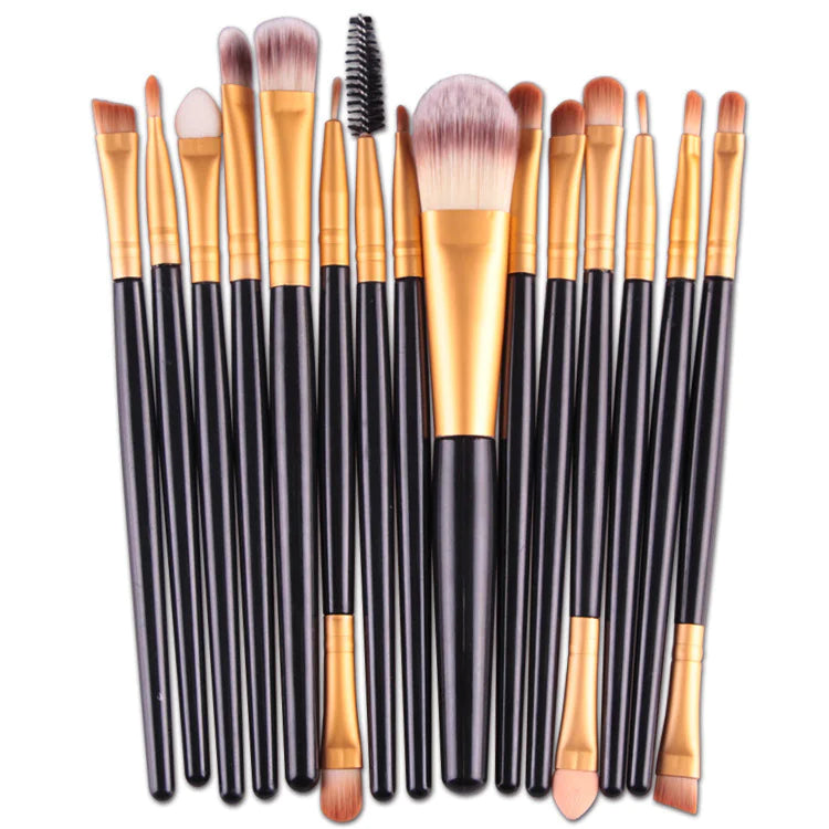 15-Piece Complete Makeup Brush Kit