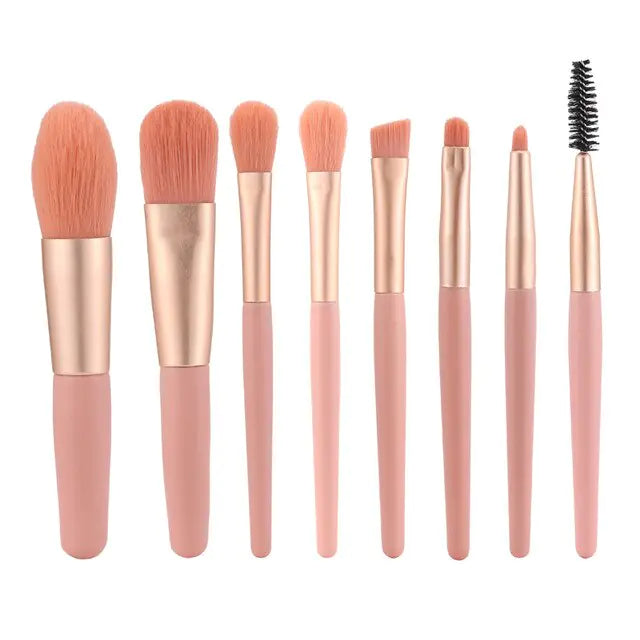 8-Piece Essential Makeup Brushes