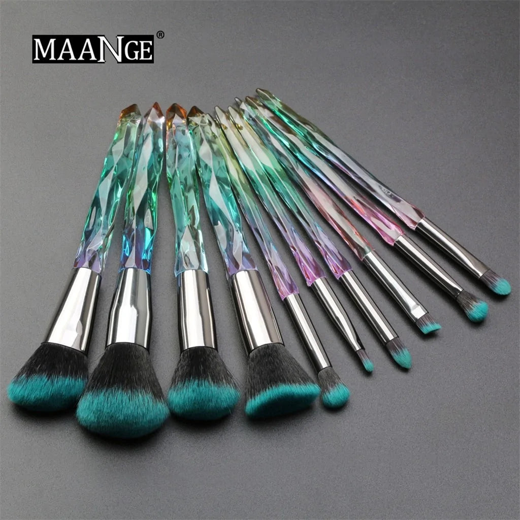 Professional Crystal Handle Makeup Brush Set