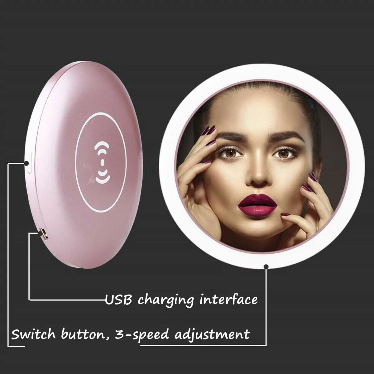 GlamPocket LED Mini Mirror