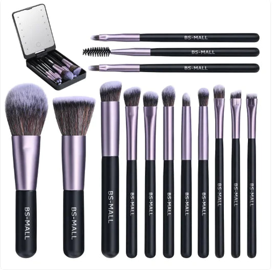 Glowing Mirror Makeup Brush Kit