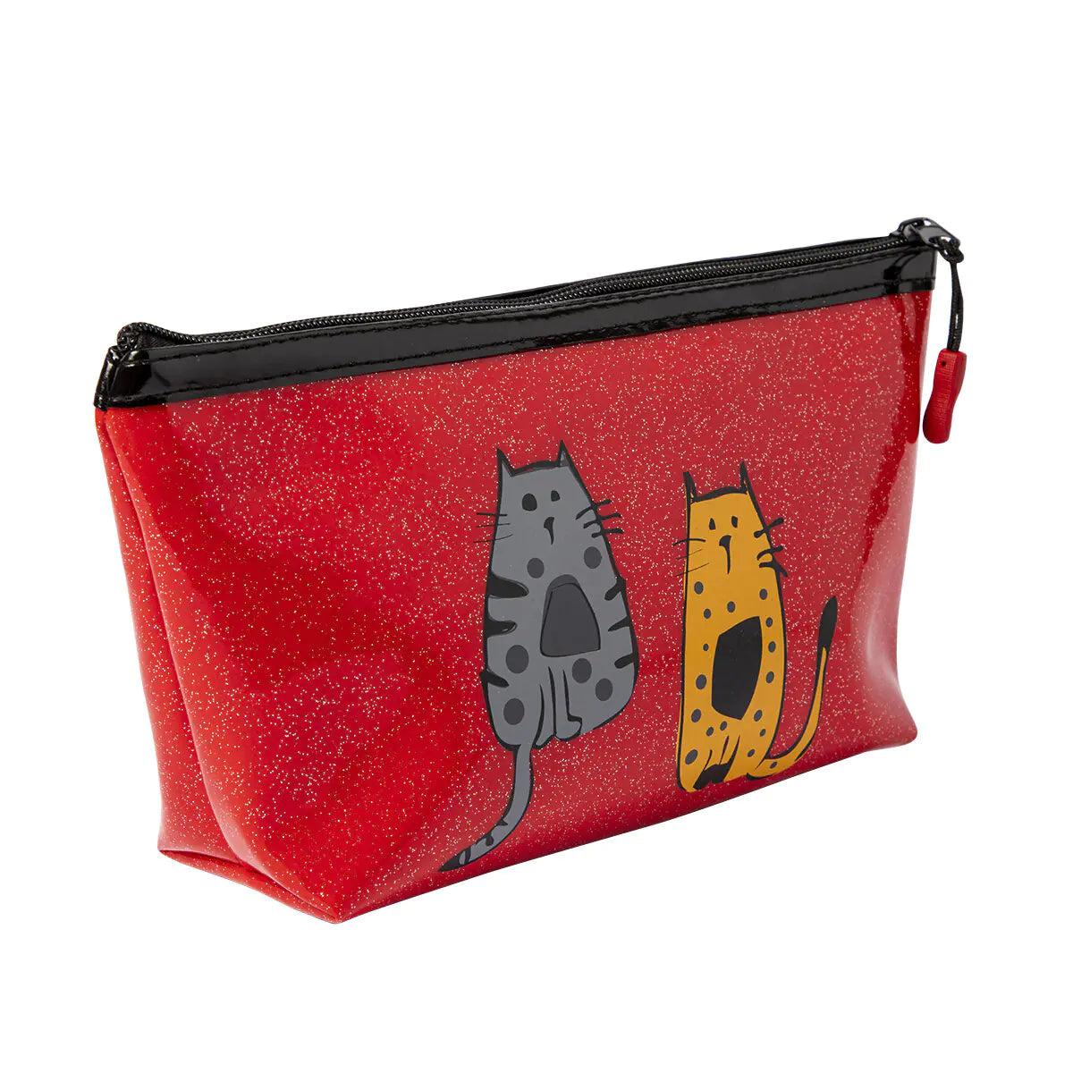 Chic Cat Print Cosmetic Case