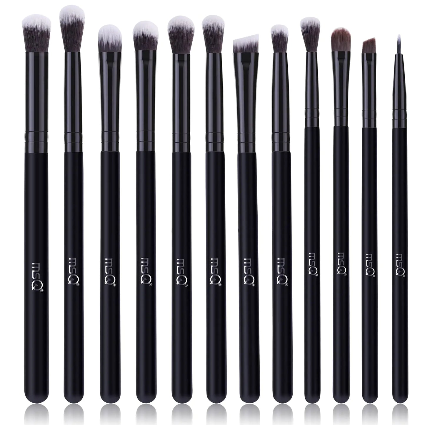 MSQ Pure Black Eye Makeup 12pc Brush Set