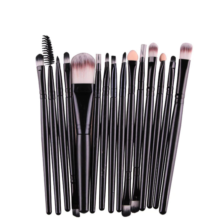 15-Piece Complete Makeup Brush Kit