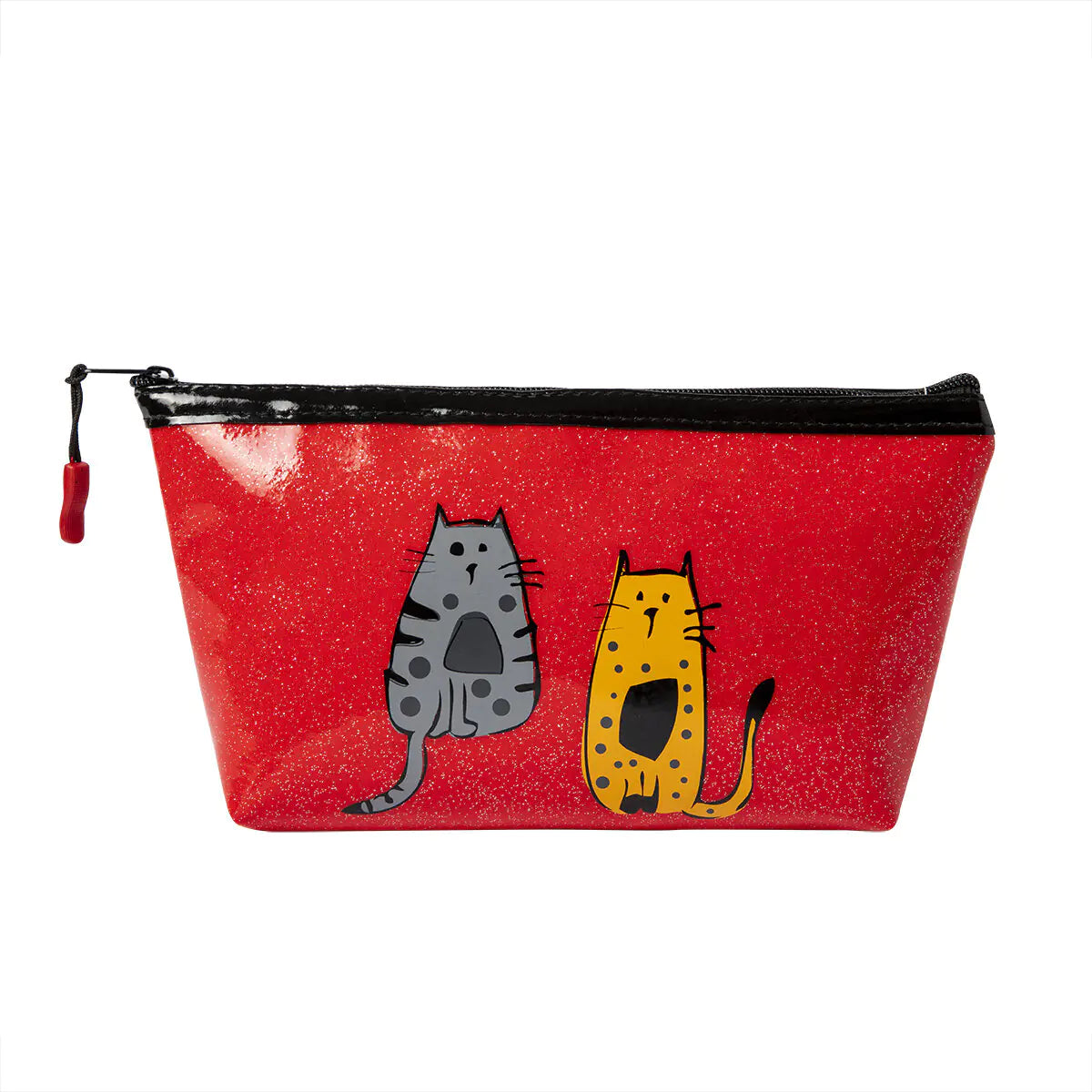 Chic Cat Print Cosmetic Case