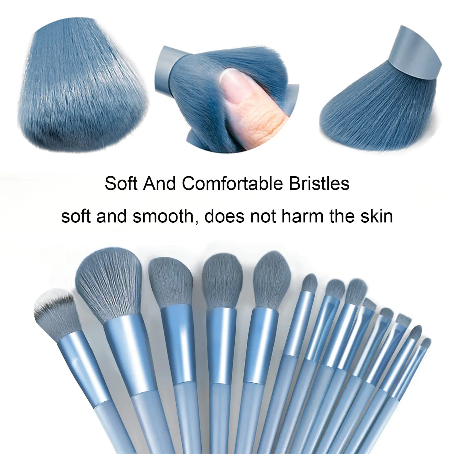 Sky-Blue Koccido 22-Piece Makeup Brush Set