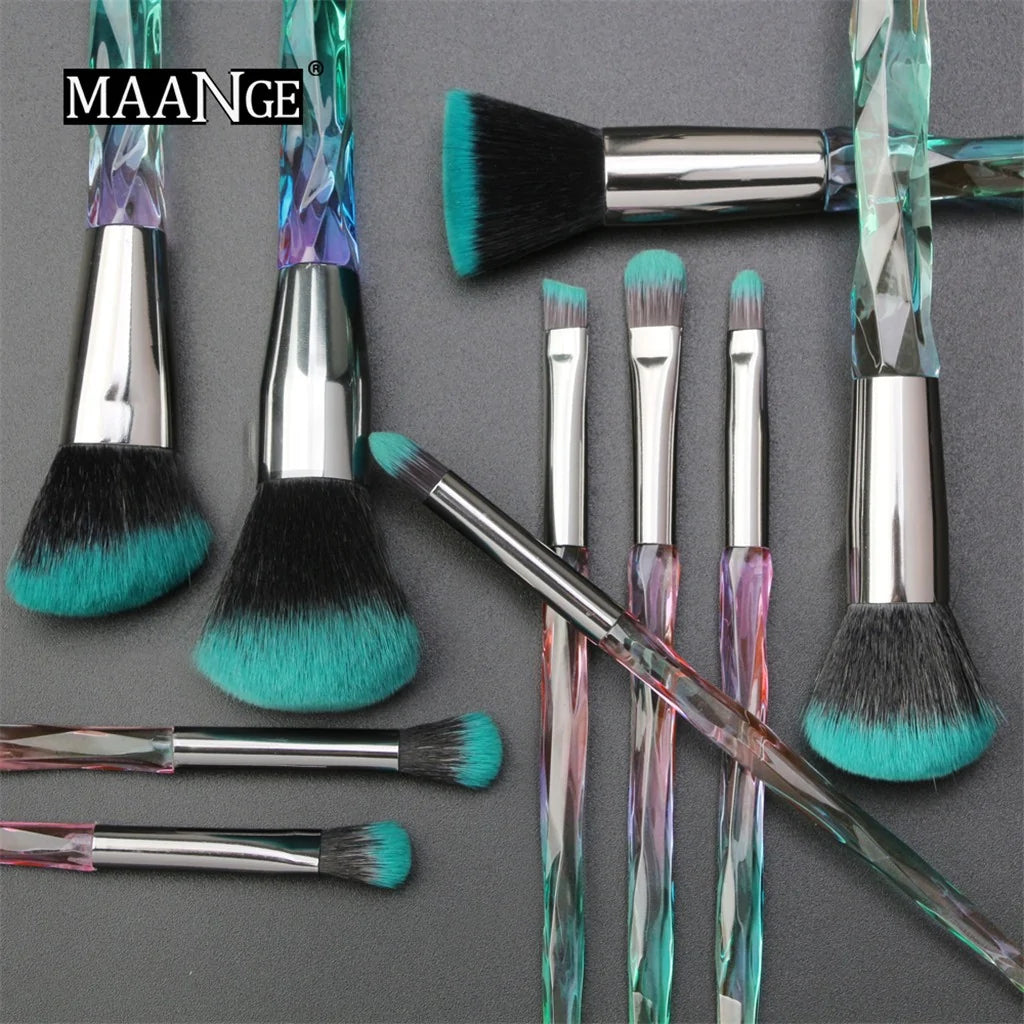 Professional Crystal Handle Makeup Brush Set