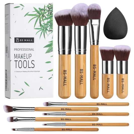 Bamboo Bliss 11pc Kabuki Makeup Brush Set