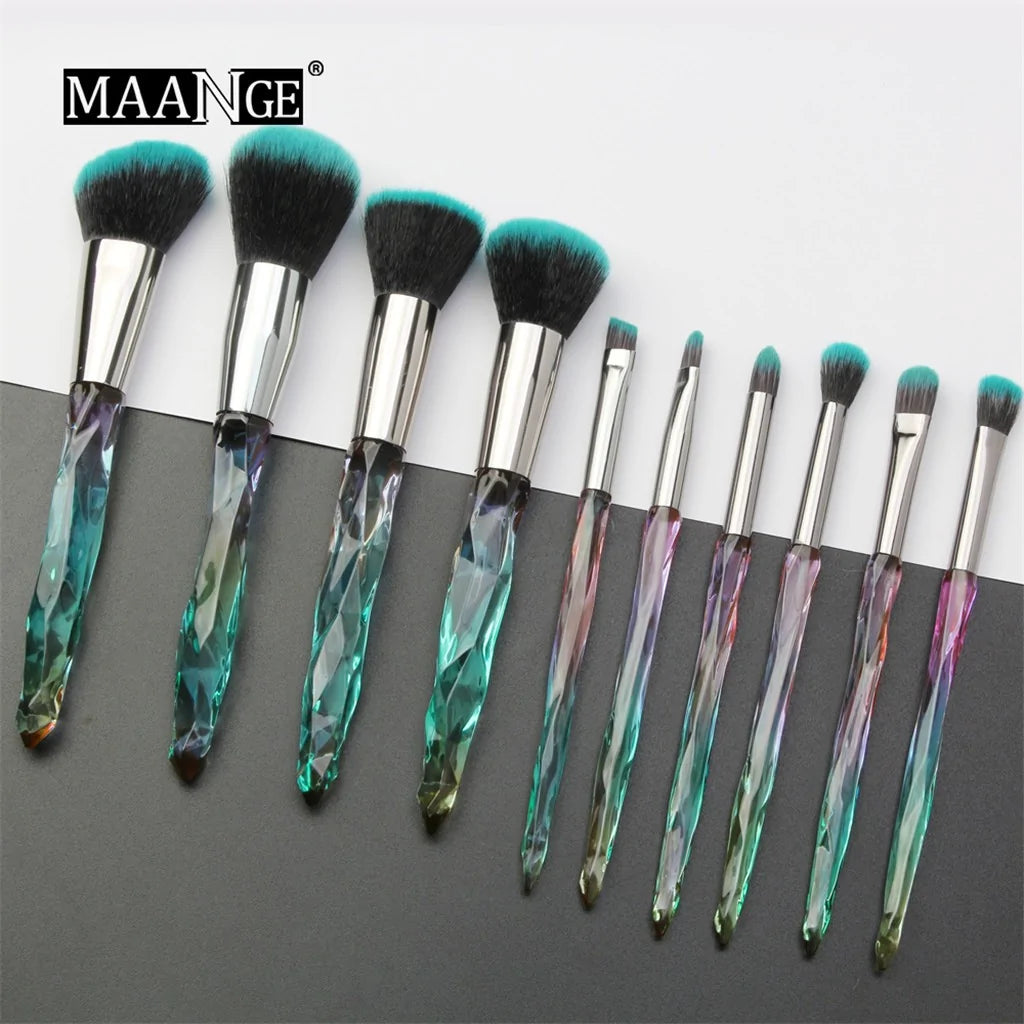 Professional Crystal Handle Makeup Brush Set