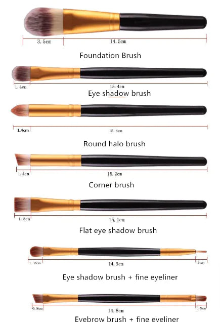 Essential Makeup Brush Trio – Powder, Blush & Shadow