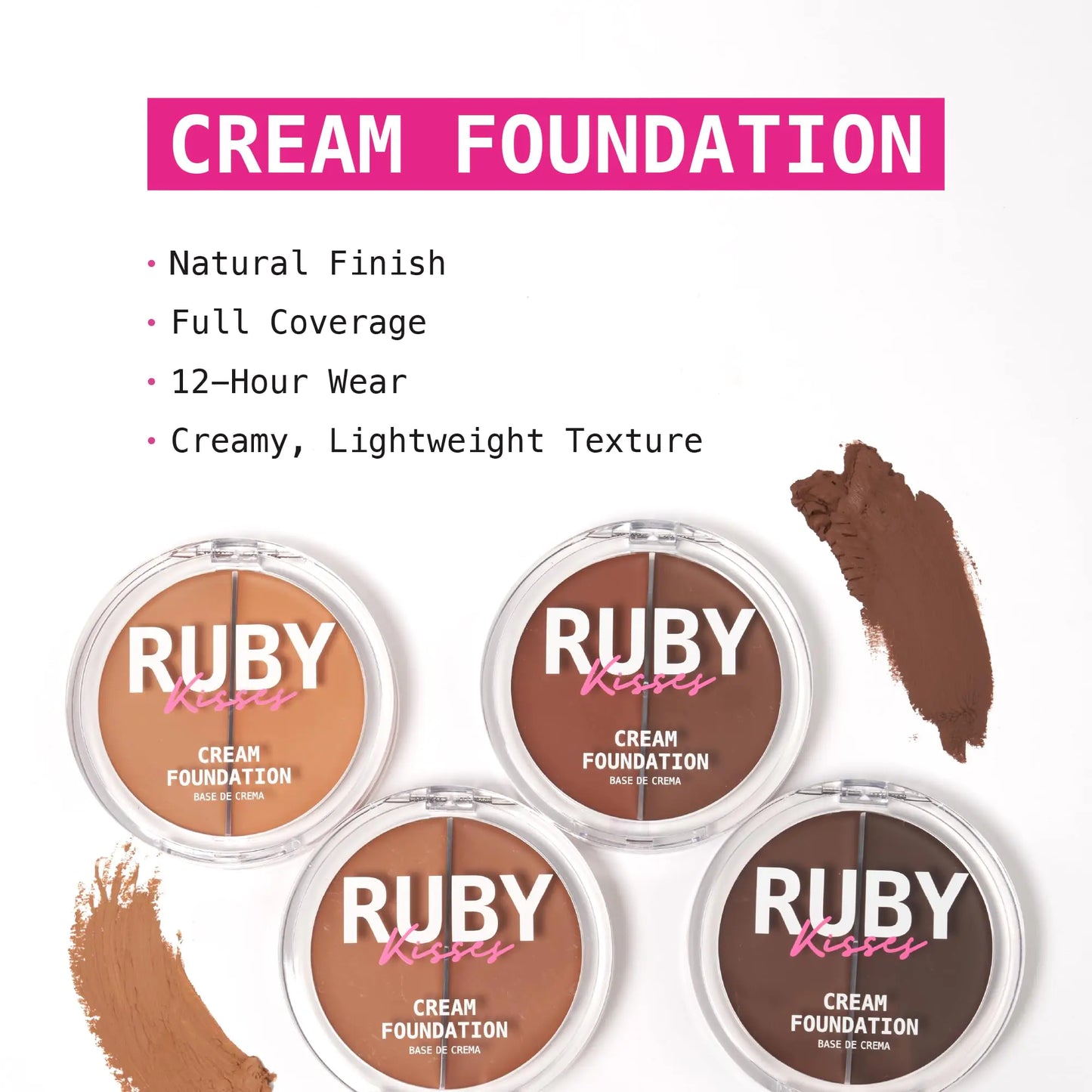 Ruby Kisses Velvet Matte Foundation & Concealer Cream, Full-Day Wear, Level 5