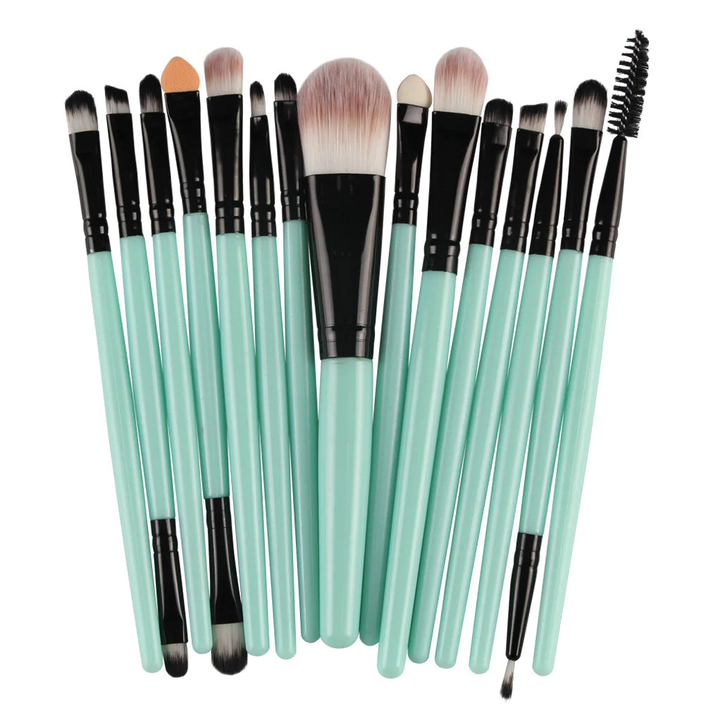 15-Piece Complete Makeup Brush Kit