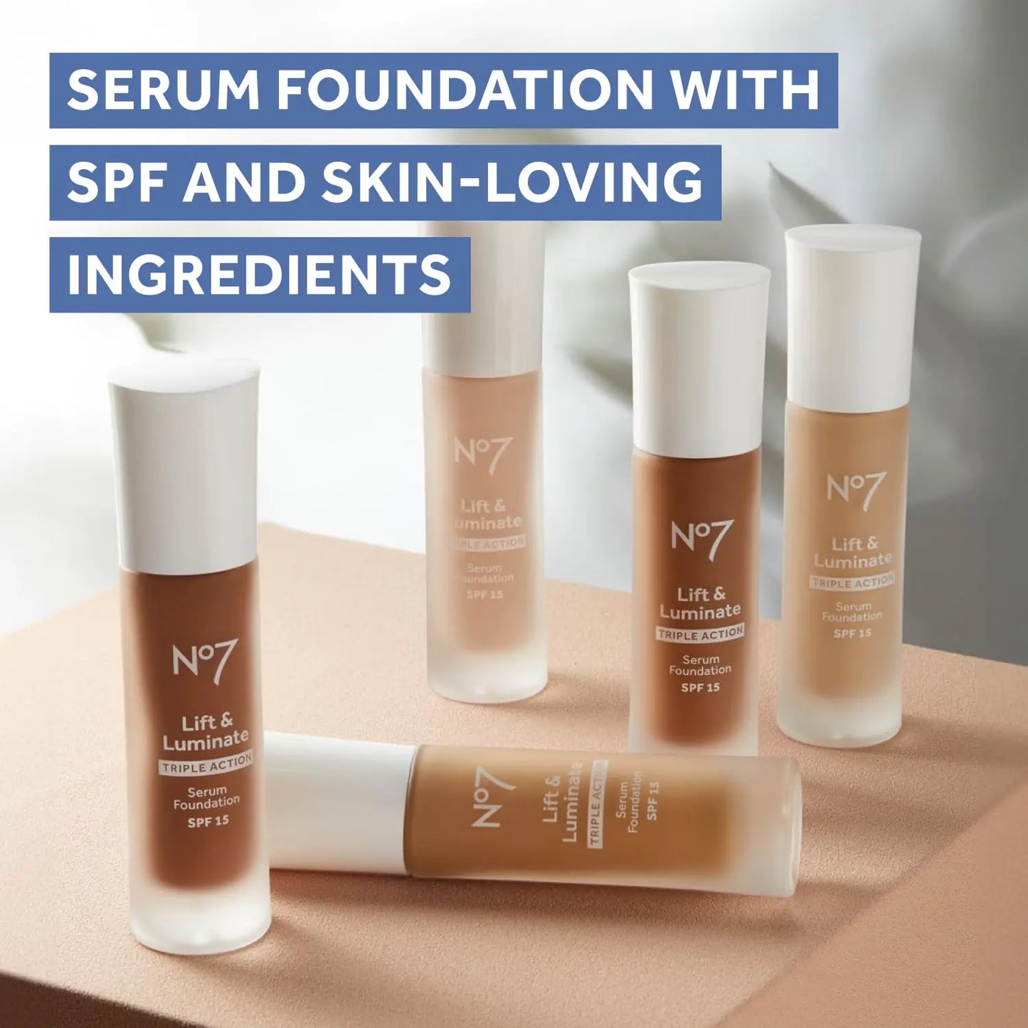 No7 Lift & Glow Serum Foundation SPF 15 - Toffee