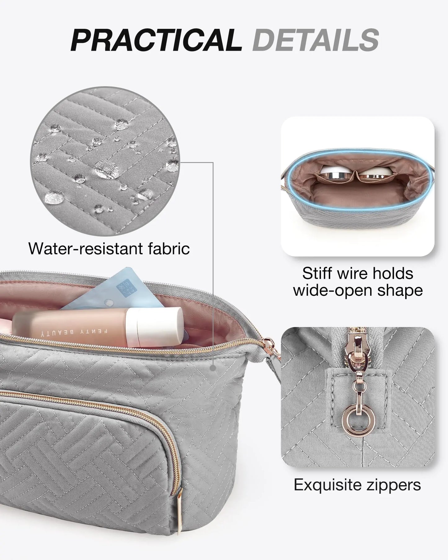 BAGSMART Compact Travel Cosmetic Organizer