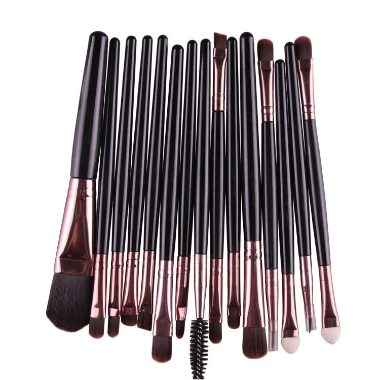 15-Piece Complete Makeup Brush Kit