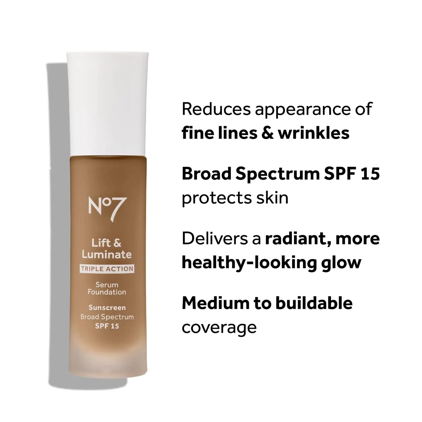 No7 Lift & Glow Serum Foundation SPF 15 - Toffee