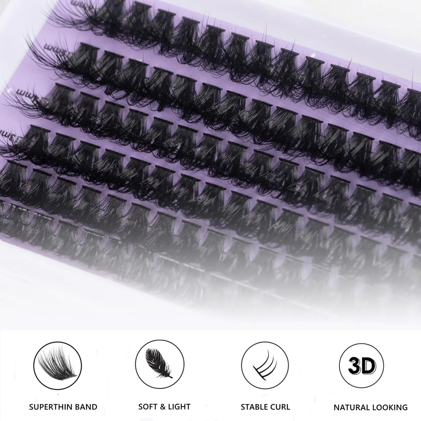 DIY Soft Lash Clusters 120 pcs - Mixed Lengths 10-16mm