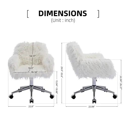 Chic Faux Fur Home Office Seats