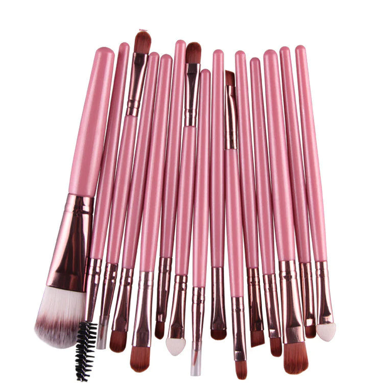 15-Piece Complete Makeup Brush Kit