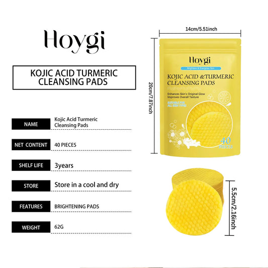 HOYGI Turmeric Cleansing Pad – Exfoliating & Makeup Remover