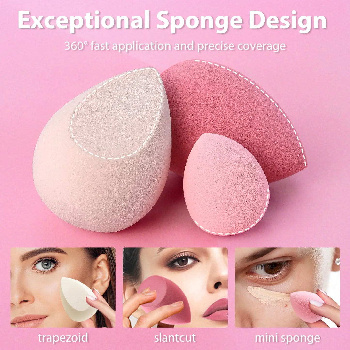 Foonbe 7-Piece Makeup Sponge Set for All Skin