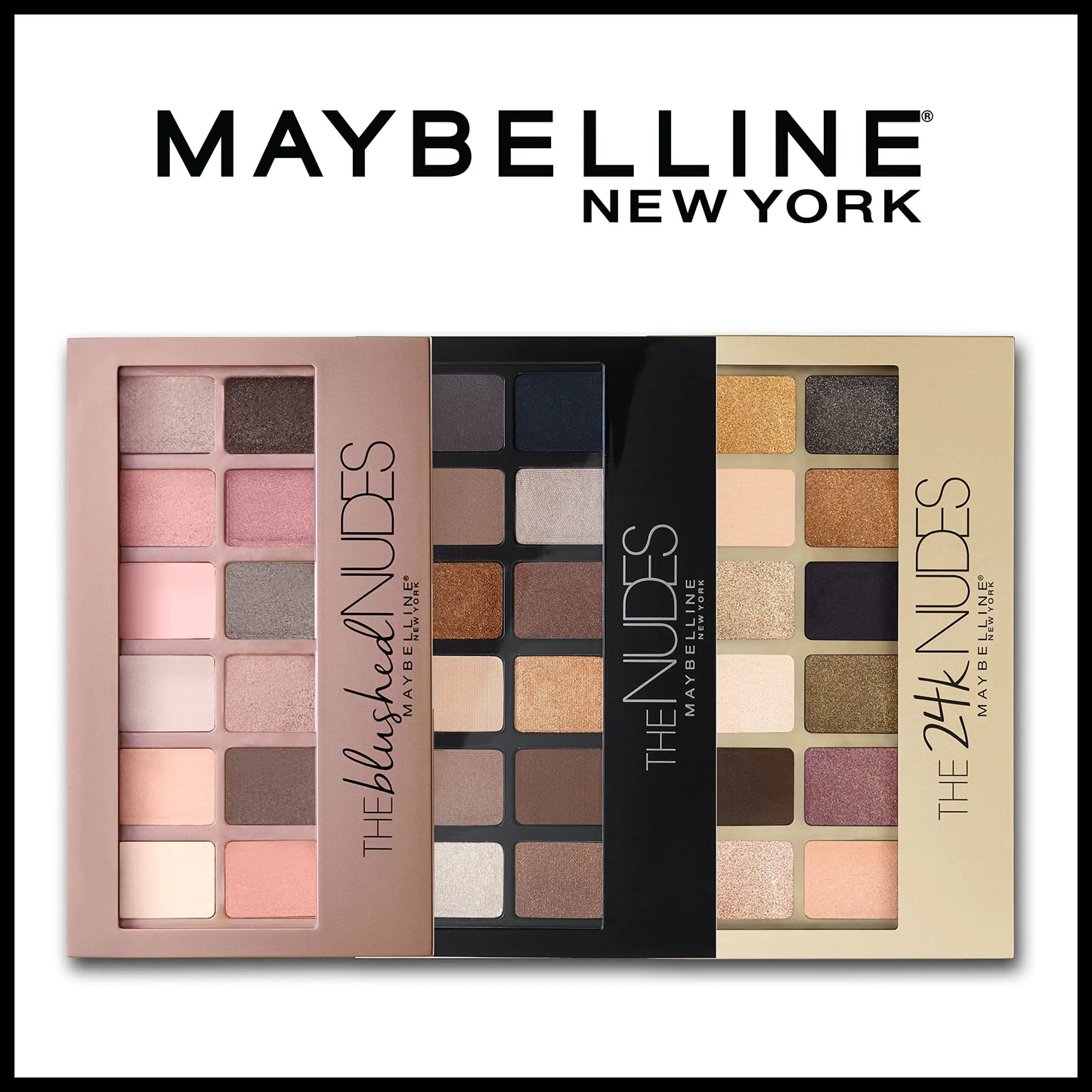 24K Nudes Gold Eyeshadow Palette by Maybelline, 12 Shades