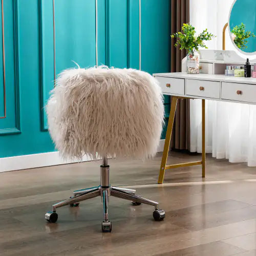 Chic Faux Fur Home Office Seats